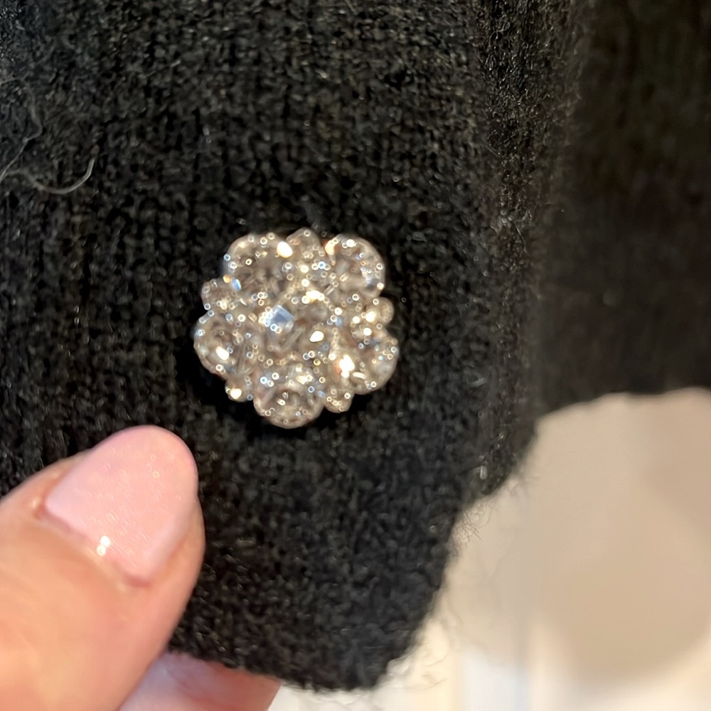 Loft Rhinestone Button Cardigan - image 3